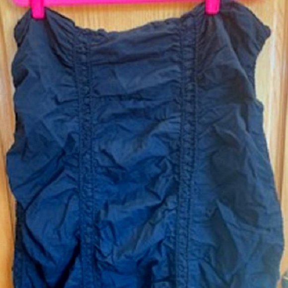 Motto Your Style Mantra Maxi Black Cotton Skirt Vertical Elastic Panels Sz: XL - Picture 3 of 6